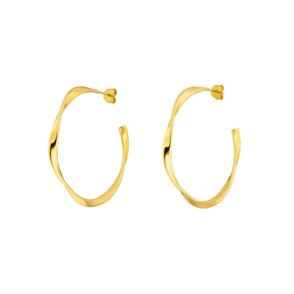 Creole Twist, 40mm, 18 K Gelbgold vergoldet 