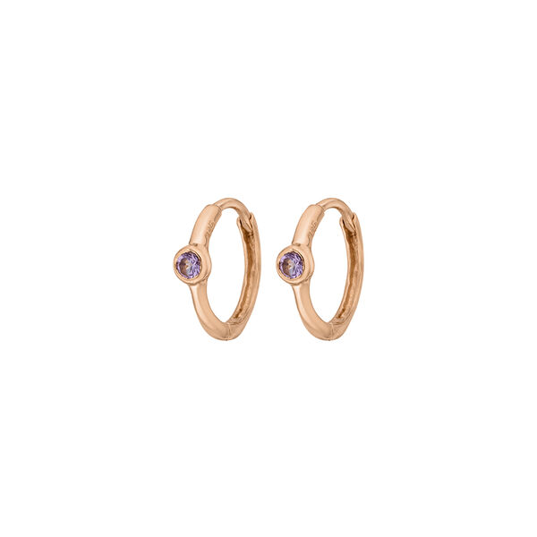 Creole One Gem, Amethyst, 18 K Rosegold vergoldet 