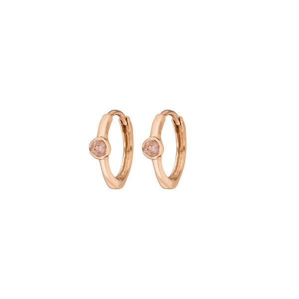 Creole One Gem, Rosenquarz, 18 K Rosegold vergoldet 