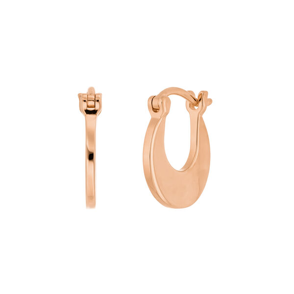 Creolen HUGGIE Round, 18 K Rosegold vergoldet 
