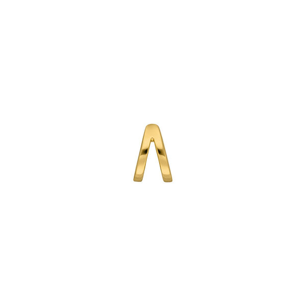 Earcuff Double Line, 10 mm, 18 K Gelbgold vergoldet 