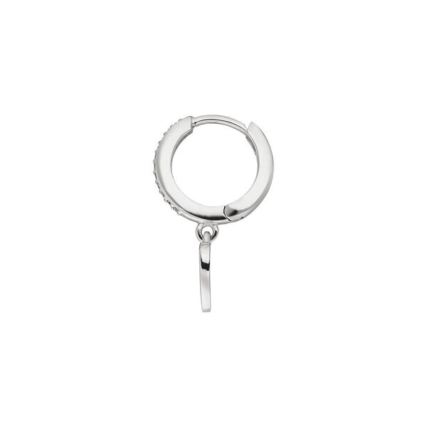 Single Creole HEART/Zirkonia, 925 Sterlingsilber 