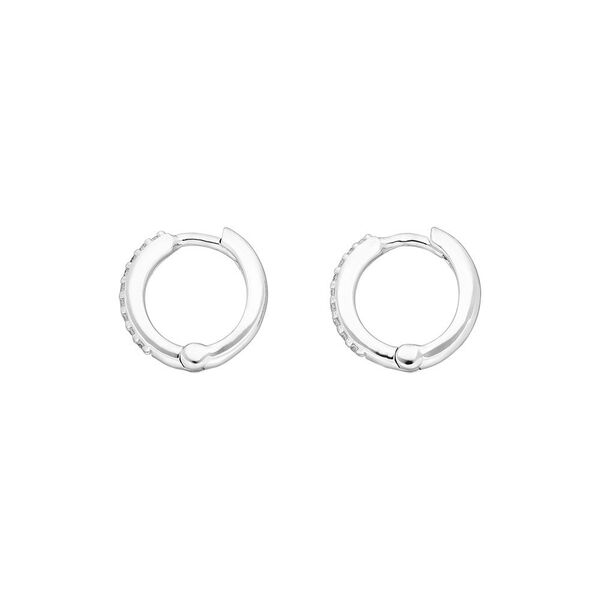 Mini-Klappcreolen mit Zirkonia, 925 Sterlingsilber 