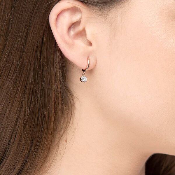 Single Creole PURE, 18 K Rosegold vergoldet 