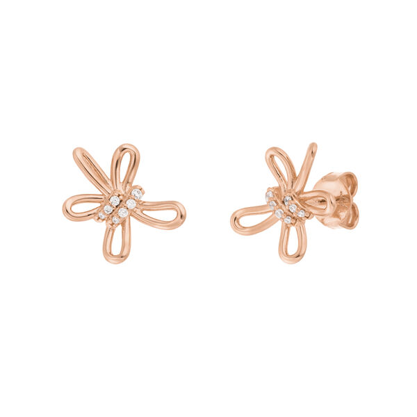 Ohrstecker Blossom, klein, 18 K Rosegold vergoldet 