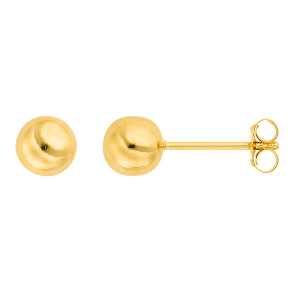Kugelstecker Medium, 6 mm, 18 Karat Gelbgold vergoldet 