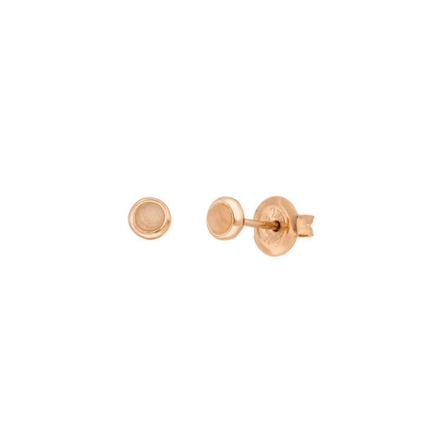 Ohrstecker Pure Peach Mondstein, 3mm, 18 K Rosegold vergoldet 