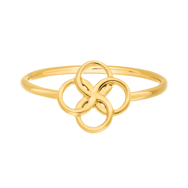 Ring Clover Charm, 18 K Gelbgold vergoldet 