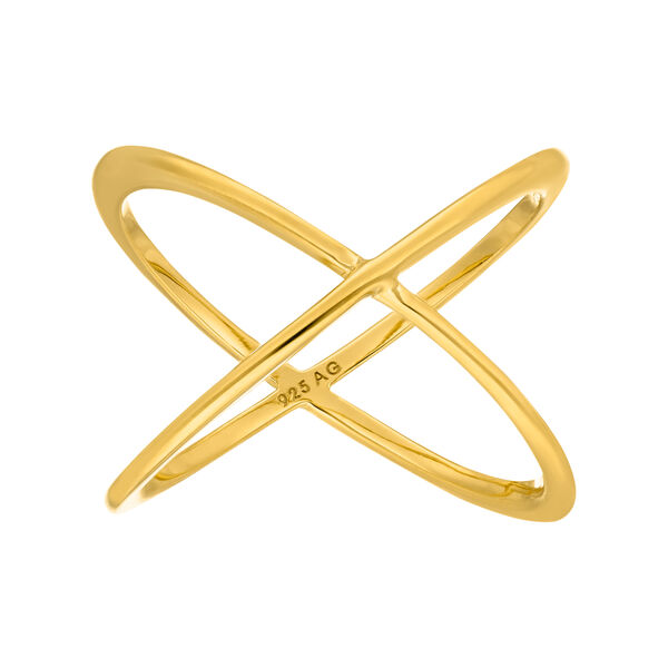 Ring X Cross, 18 K Gelbgold vergoldet 