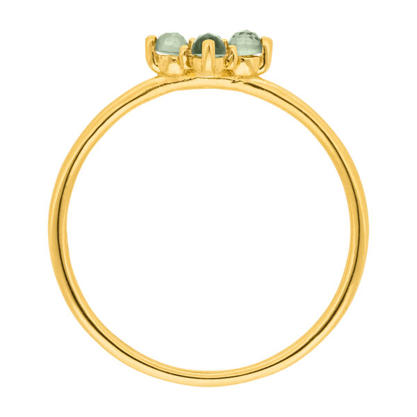 Ring BLOOM, Labradorit/Aventurin, 18 Karat Gelbgold vergoldet 