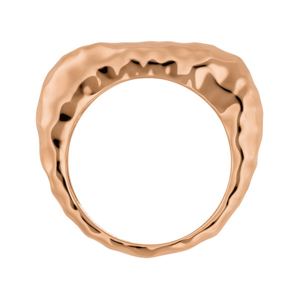 Ring BOLD Hammered, 18 Karat Rosegold vergoldet 