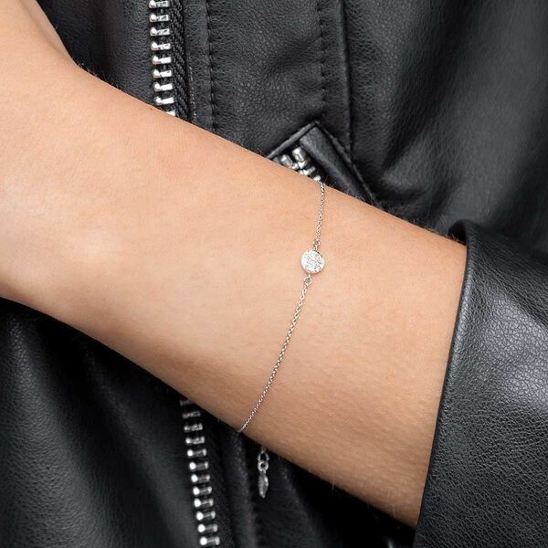 Armkette Pav� mit Diamanten, 18 Karat Wei�gold 